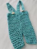 Newborn knitted romper light blue