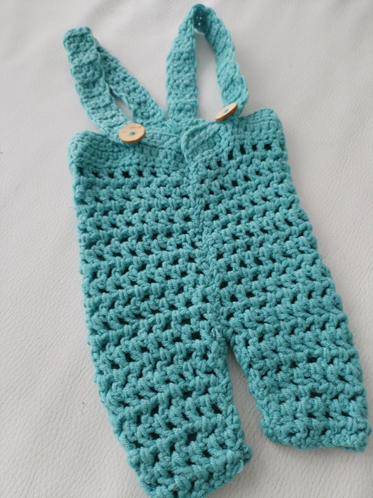 Newborn knitted romper light blue